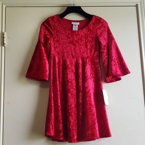 *Bonnie Jean* Long Bell-Sleeved Dress